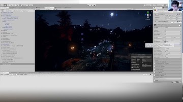 Rain particle effect in Unity.