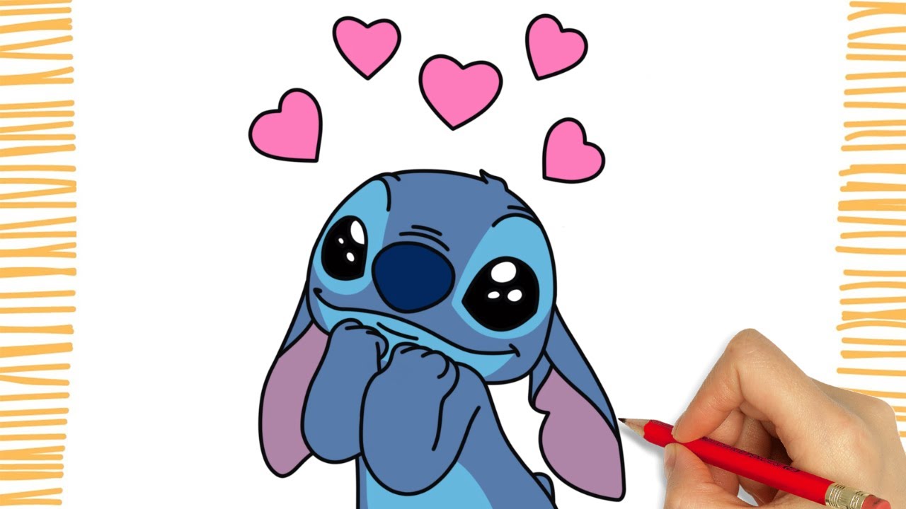 Stitch💙 em 2023 Desenhos fofos e faceis, Desenhos fáceis, Desenho fácil,  desenho pintado do stitch 