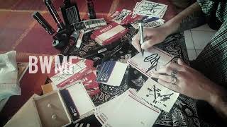 GRAFFITI EGGSHELL STICKERS HANDSTYLE x Be Writer My Friend