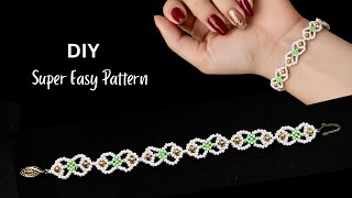 Beaded bracelet tutorial. Delicate and beautiful bracelet pattern 