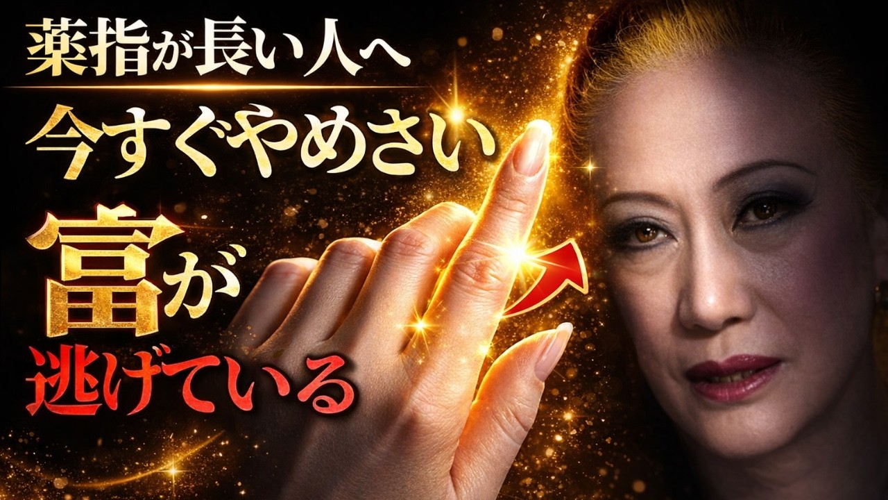【美輪明宏】薬指が長いあなたへ。老後にお金で困る人と富を掴む人の決定的な違い