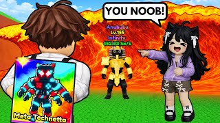 I Pretended to Be NOOB to TROLL MY CRUSH in Escape Tsunami For Brainrots…