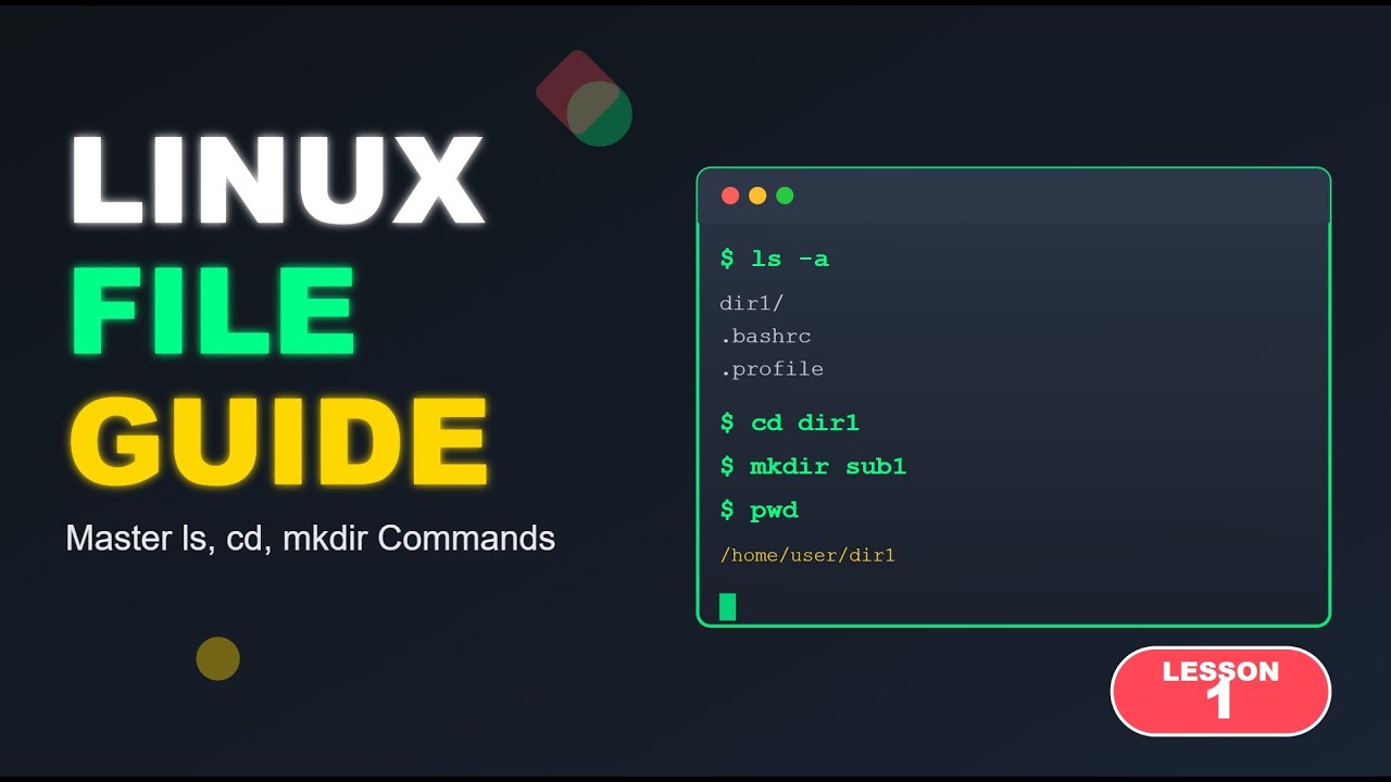 Linux Administrator Complete Course - Lesson 1:  Master ls, cd, mkdir Commands