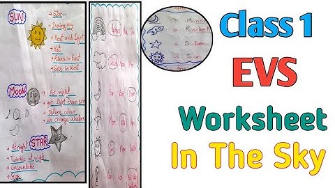class 1 evs worksheet In the Sky/ in the sky class1 evs worksheet