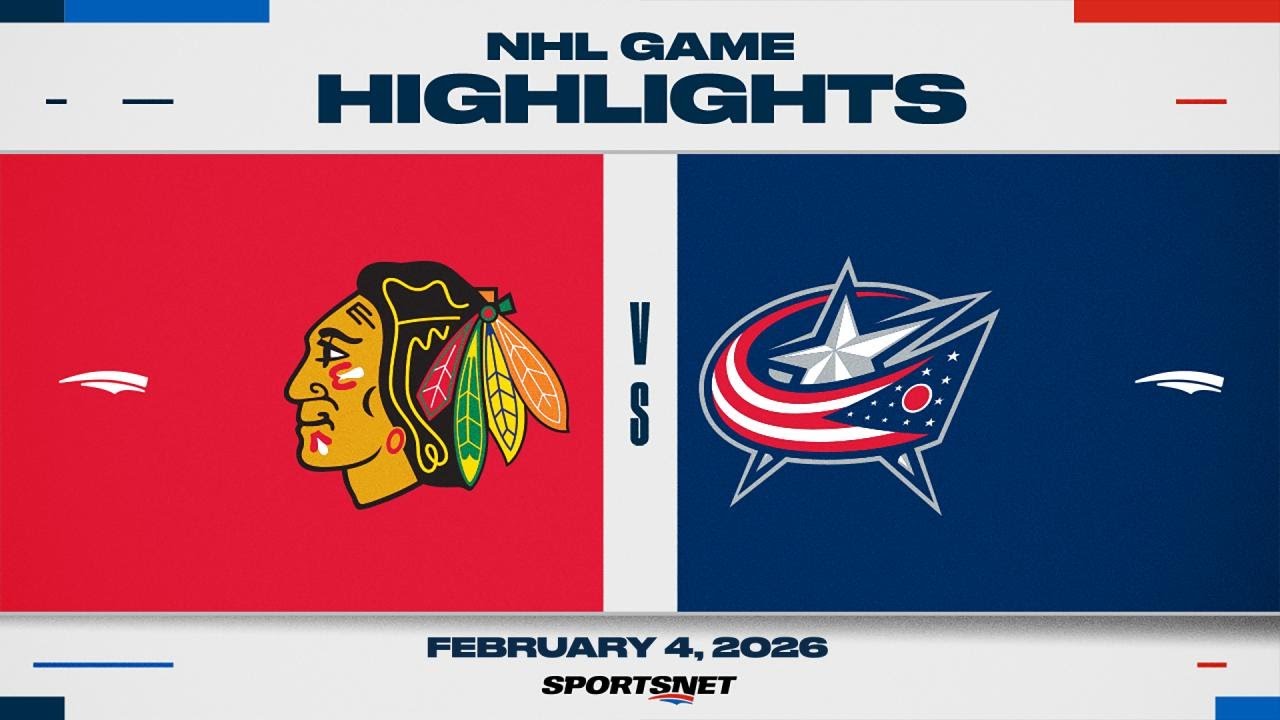 NHL Highlights | Blackhawks vs. Blue Jackets - February 4, 2026