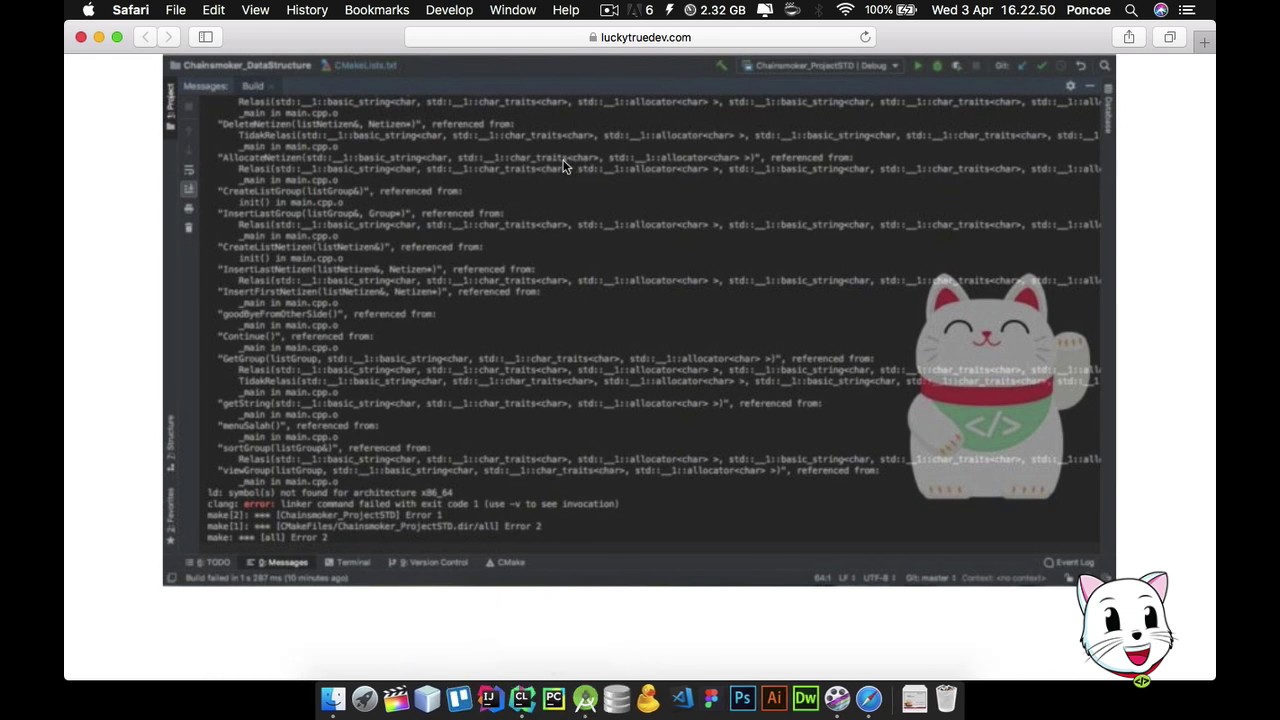 Cara Memperbaiki Error Linker pada IDE CLion