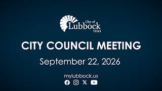City Council Meeting - September 22, 2026