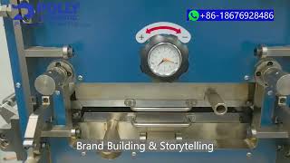 Wine label embossing application, designed by POLLY AUTOMATIC, label finishing machine manufacturer