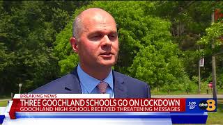 Three Goochland schools on lockdown after threatening text message