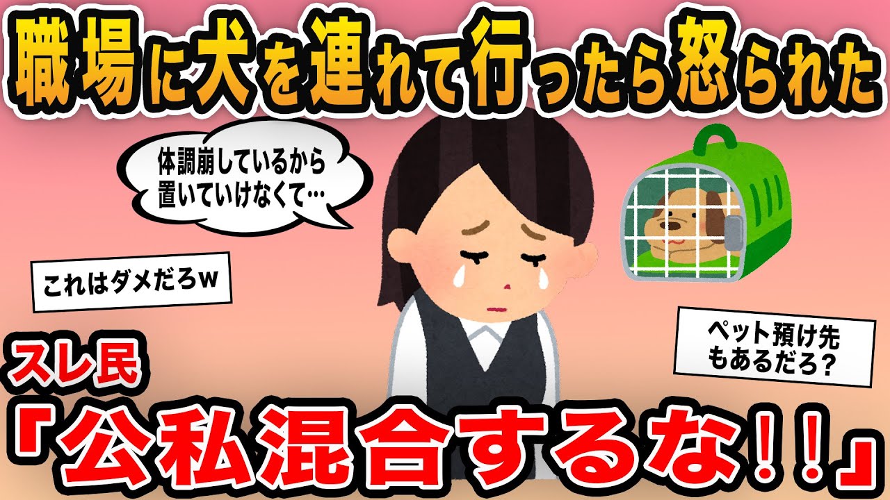 【報告者キチ】「職場に犬を連れて行ったら怒られた！キャリーバックに入れて出していないのにダメ？」→公私混合して愛犬連れて出勤したイッチに唖然…