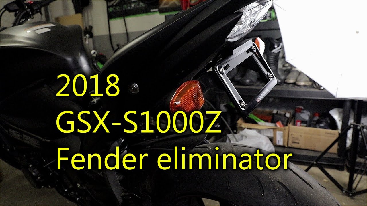 2018 GSXS1000 fender eliminator installation YouTube