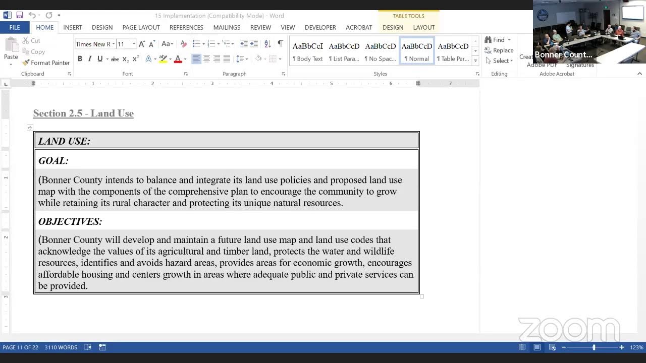 Bonner County Planning Commission Public Meeting- July 5, 2022