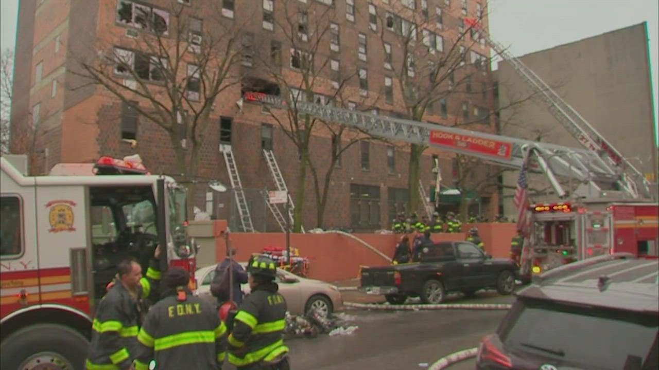 19 dead, including 9 children, in NYC apartment fire - YouTube
