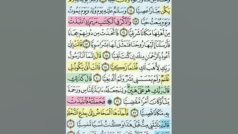 تيسير حفظ سورة مريم بالتكرار الوجه الثاني الآيات (12-25) مكرر 5 مرات بصوت الشيخ عبد الباسط