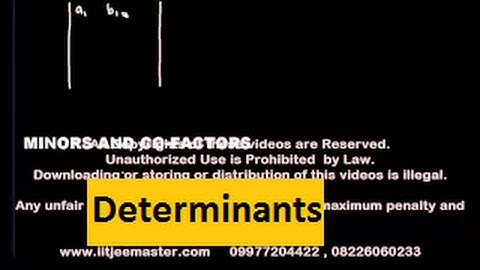 Determinants IIT JEE maths