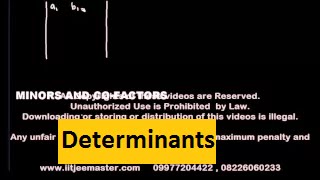 Determinants IIT JEE maths