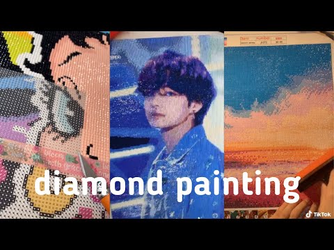 BTS 34k diamond painting finished in 48 hours.. Relaxing and satisfying  TIKTOK art trend