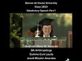 Ateneo de Davao University: 2023 Class Valedictory Speech of Gwyneth Marie Vasquez