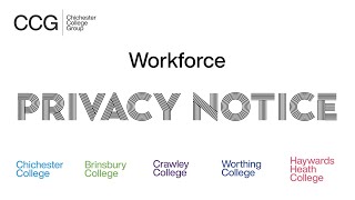 Información CCG Workforce Privacy Notice Actualización
