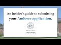 The Insider's Guide to Submitting Your Andover Application