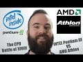 Intel Pentium III vs AMD Athlon, 600mhz Battle with 3DFX Voodoo3 3000!