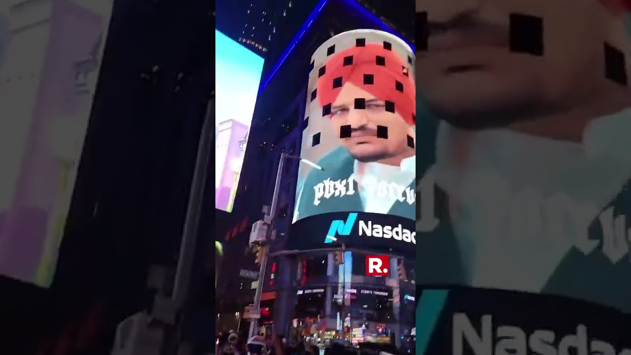 WATCH: Sidhu Moosewala Receives Special Tribute At New York's Times Square | #shorts