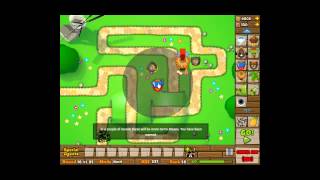BTD5 - Bloons Tower Defense - Monkey Lane Walkthrough - Hard NLL