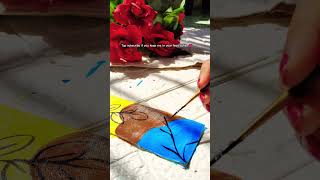 Acrylic Boho bookmark Idea 🎨❤️ #acrylicscenery #bohobookmark #boho #art #artlovers #ytshorts #shorts