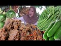 BIKIN KETAGIHAN.. MUKBANG NASI PADANG PORSI JUMBO || SAMBAL NYA BIKIN BIBIR JONTOR