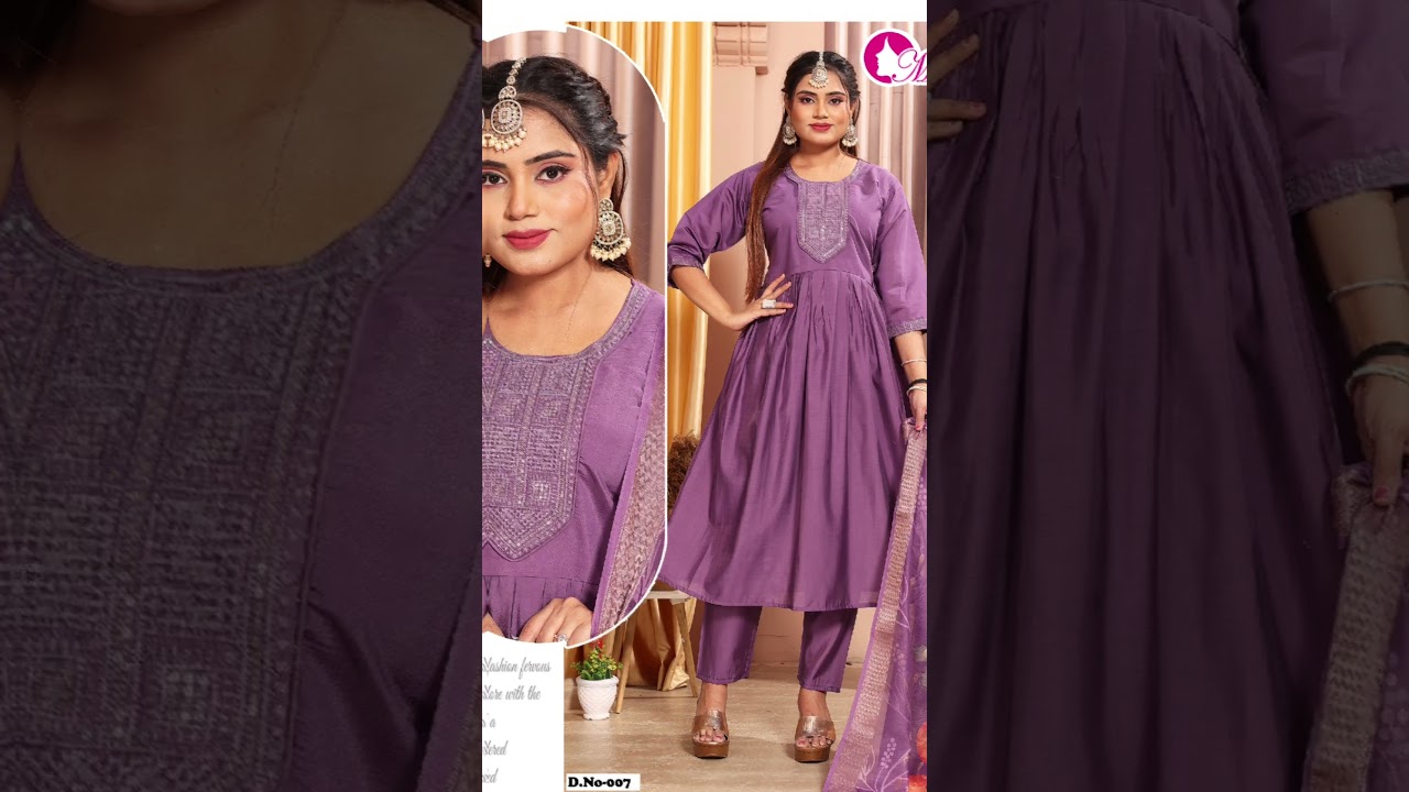 METRO PARTY WEAR UMBRELLA DRESS WITH PLAZO PANTS 