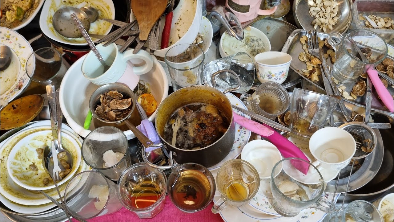 ASMR Dishwashing Satisfying | The Mess Everyone Dreads