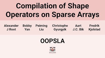 [OOPSLA24] Compilation of Shape Operators on Sparse Arrays
