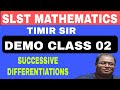 DEMO CLASS 02 | SLST MATH | SUCCESSIVE DIFFERENTIATION PART1