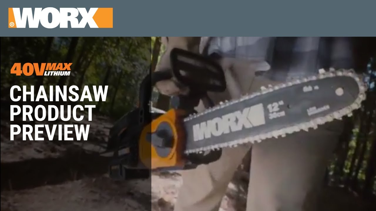 40V WORX Chainsaw Product Overview YouTube