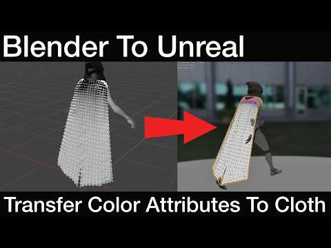 How To Transfer Vertex Color Data From Blender To Unreal Cloth Dynamics