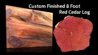 Custom Finished 8 Foot Cedar Log