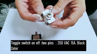 Black Toggle Switch Two Pin On Off