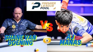 🎱 AJ Manas vs Shane Van Boening | 2025 Premier League Pool – Match Highlights 🔥