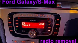 Removing the “oval” radio on a Ford S-Max / Galaxy