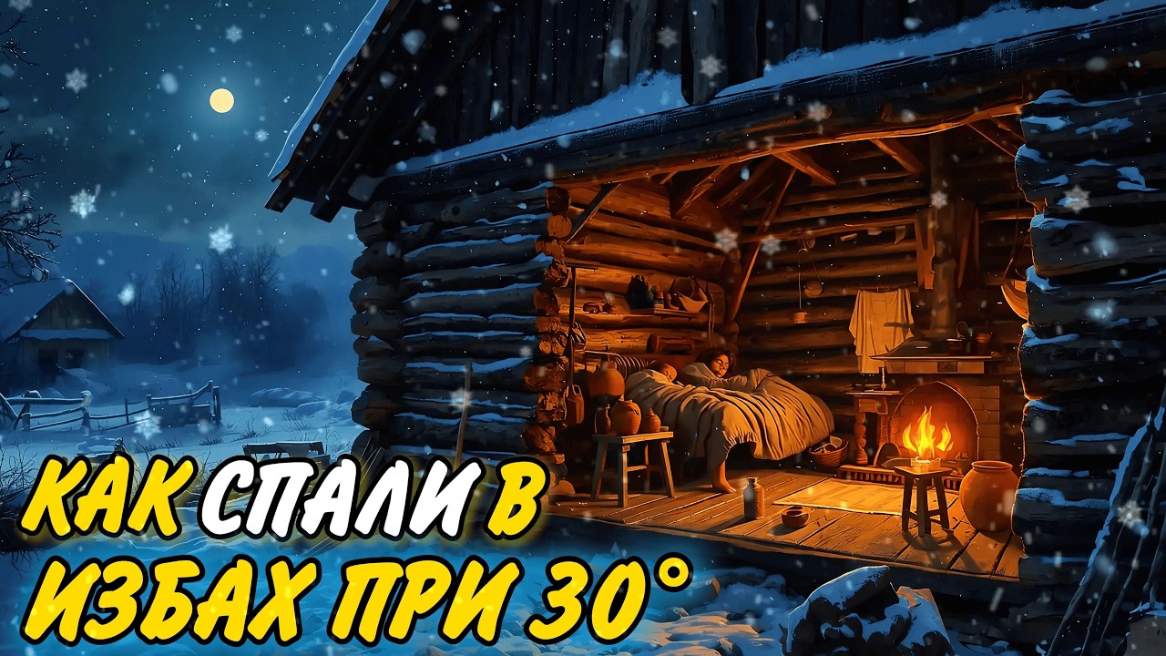 Зимняя ночь в крестьянской избе: быт, печь и тишина 🌛 Лекция для сна