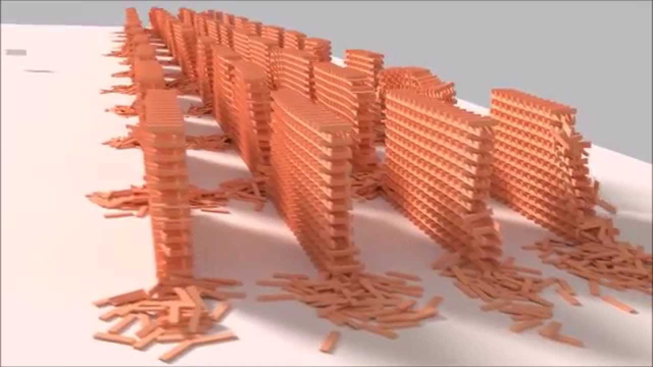 24,000 Block KEVA Wall - Blender Physics - YouTube