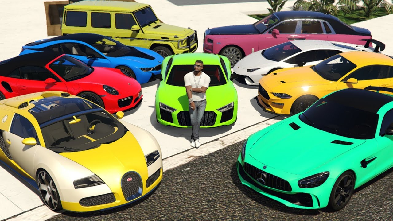 Luxury Cars Delivery to Franklin's Mansion in GTA 5 (Poor VS Rich