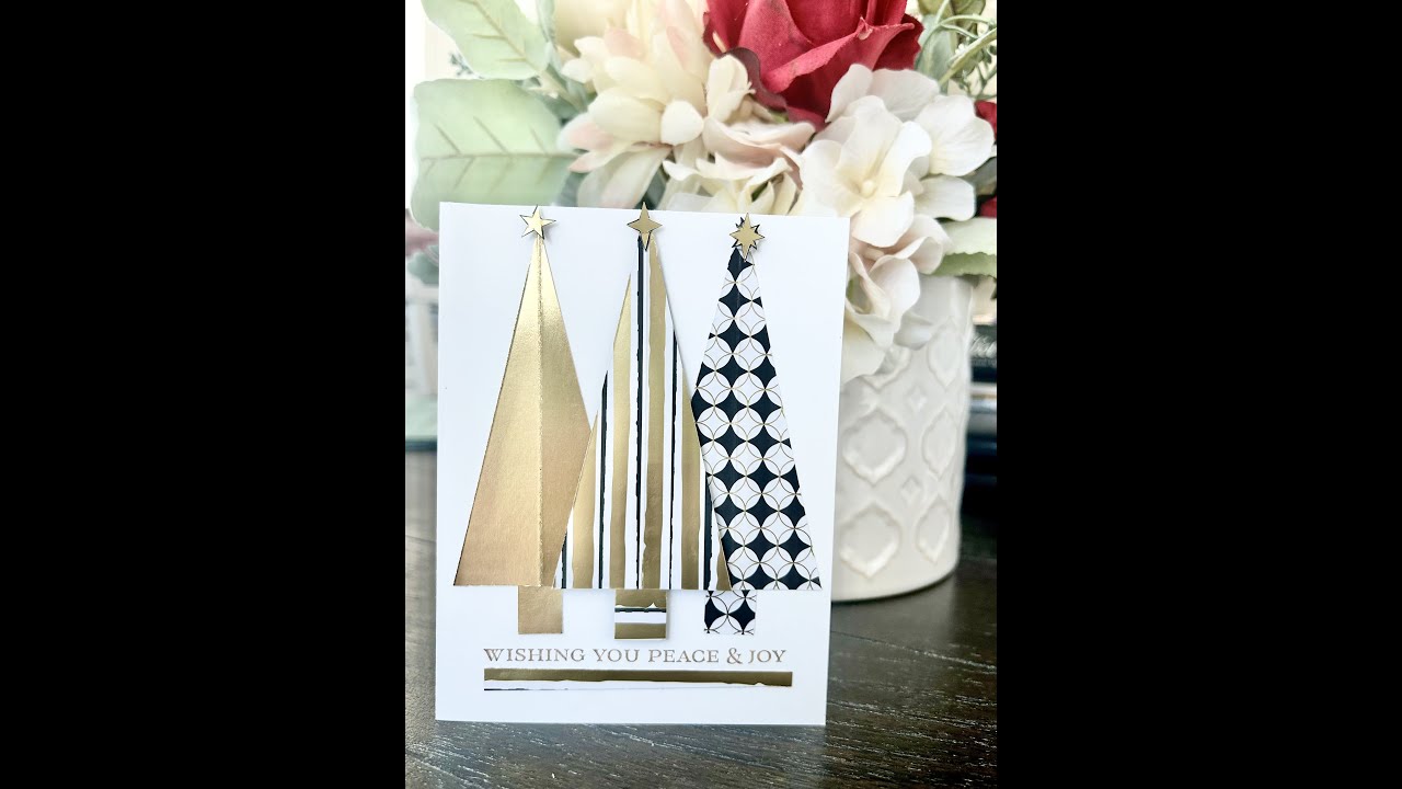 LET'S MAKE A MODERN CHRISTMAS CARD WITHOUT DIECUTS!