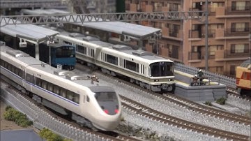 少し懐かしいJR京都線の光景をNゲージ鉄道模型複々線レイアウトで楽しむ！N scale model railroad layout