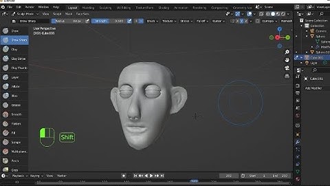 How to model face, nose, eyes and mouth in blender 3.2 using sculpting