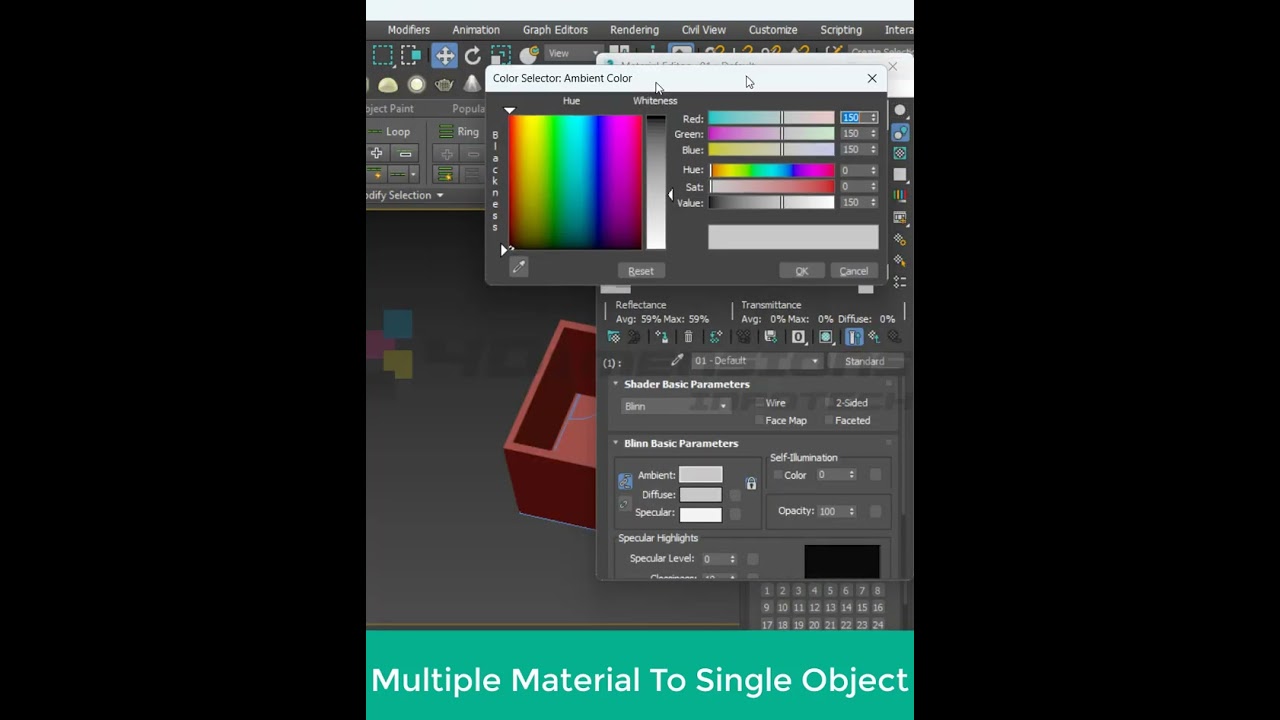 How To Use a Multi Sub Materials in 3Ds Max #3dsmax #shorts