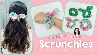 Como fazer SCRUNCHIES (xuxinhas de cabelo) - @avimortecidos