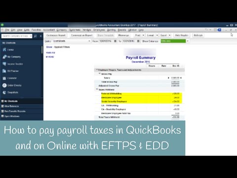 How to pay Payroll Taxes through QuickBooks