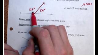 Geometry Notes 1-4 Angle Relationships Part 1