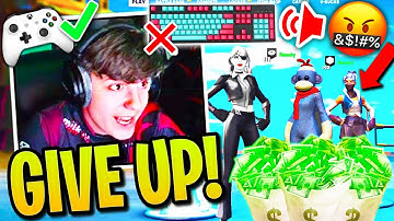 Clix *BEGS* UNKNOWN to USE CONTROLLER after LOSING $1000 on KEYBOARD! Most TOXIC WAGER to Happen...